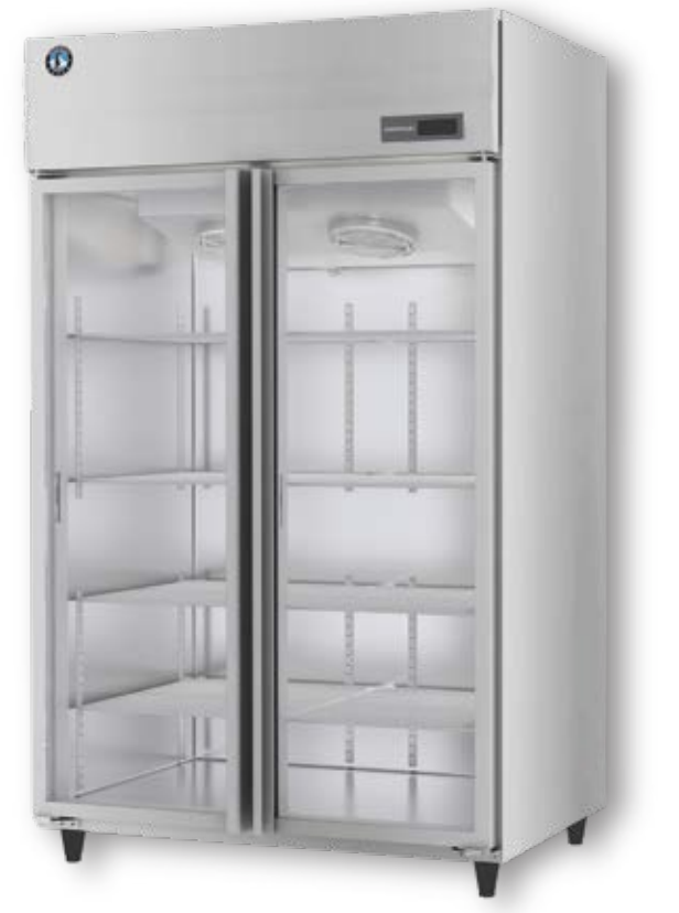 Hoshizaki 2 Long Glass Door Upright Refrigerator 1053L
