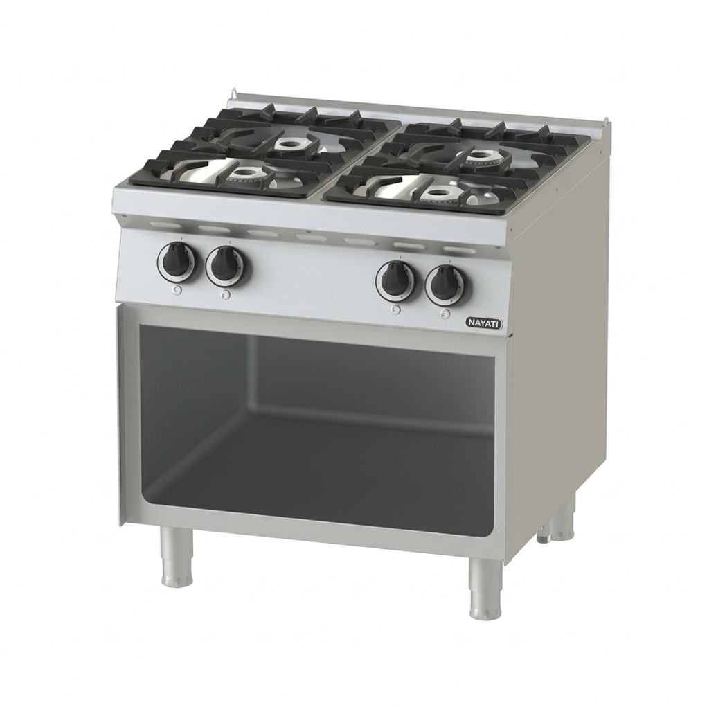Nayati Meritus 700 Series เตาแก๊ส 4 หัวเตาพร้อมตู้แบบเปิด